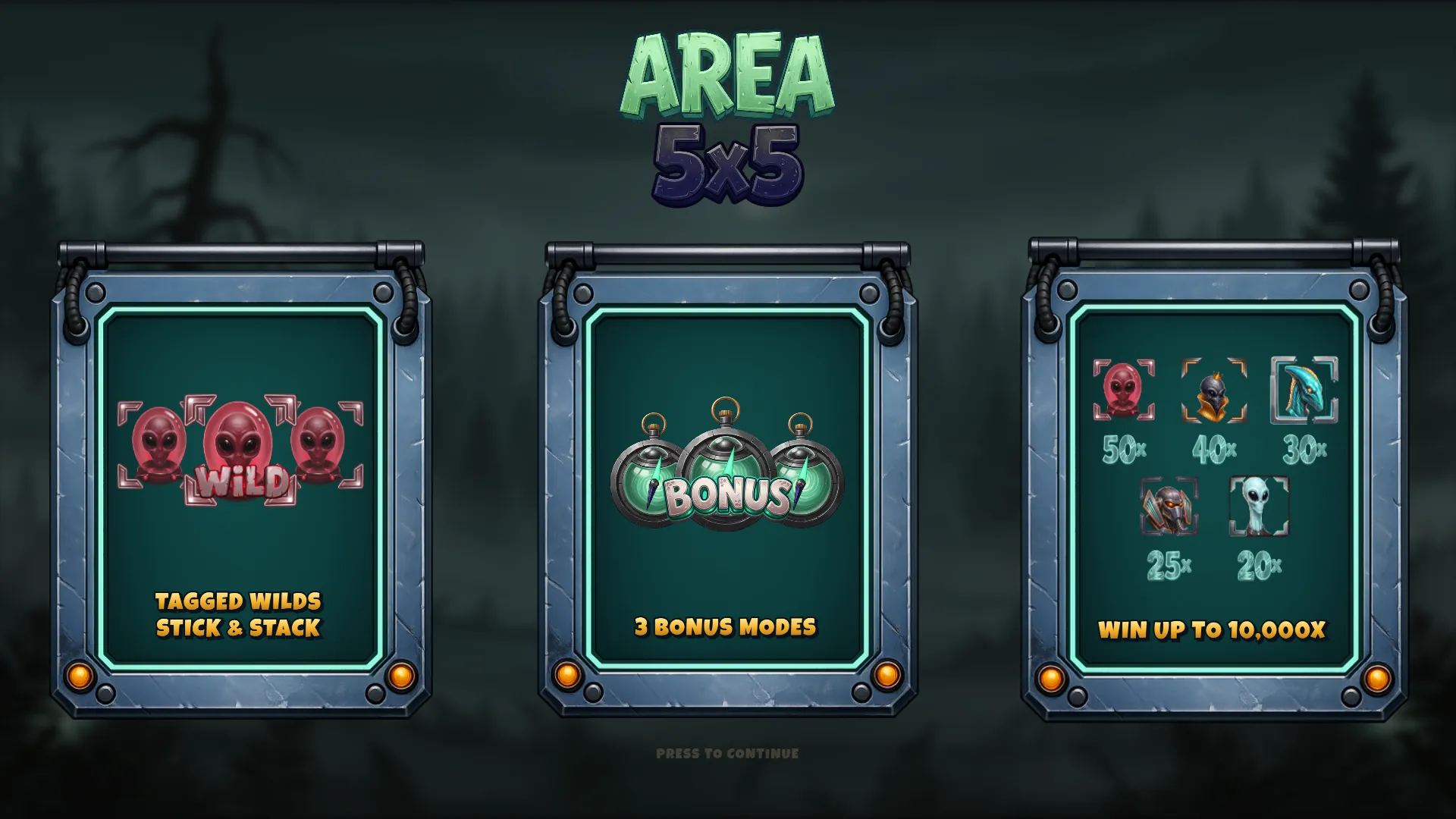 Area 5x5 intro screen