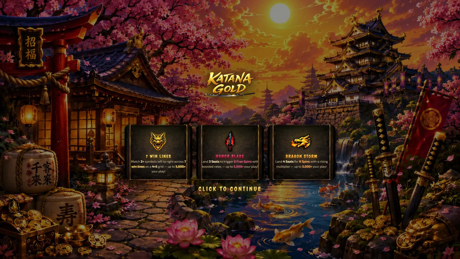Katana Gold intro screen
