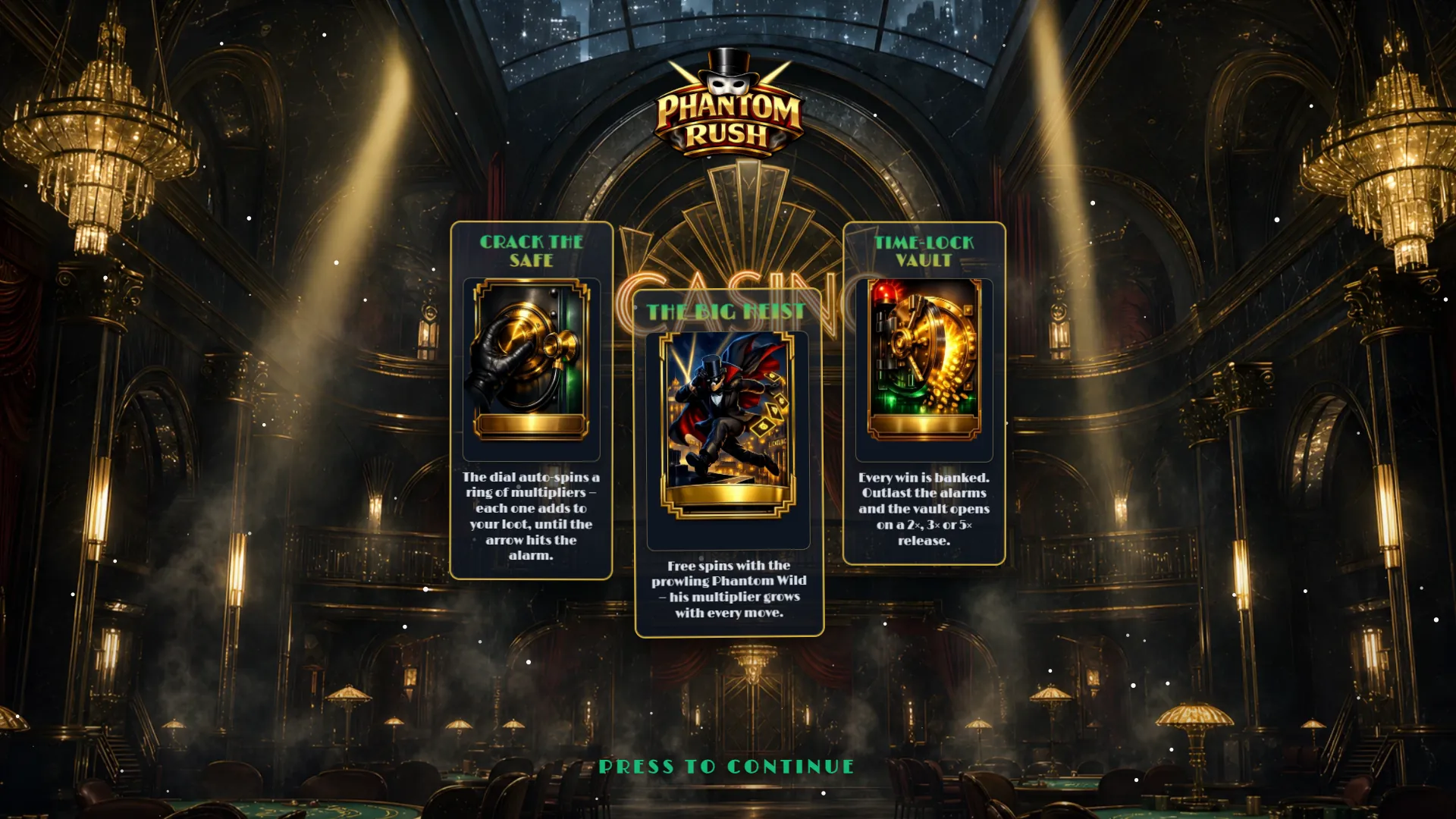 Phantom Rush intro screen