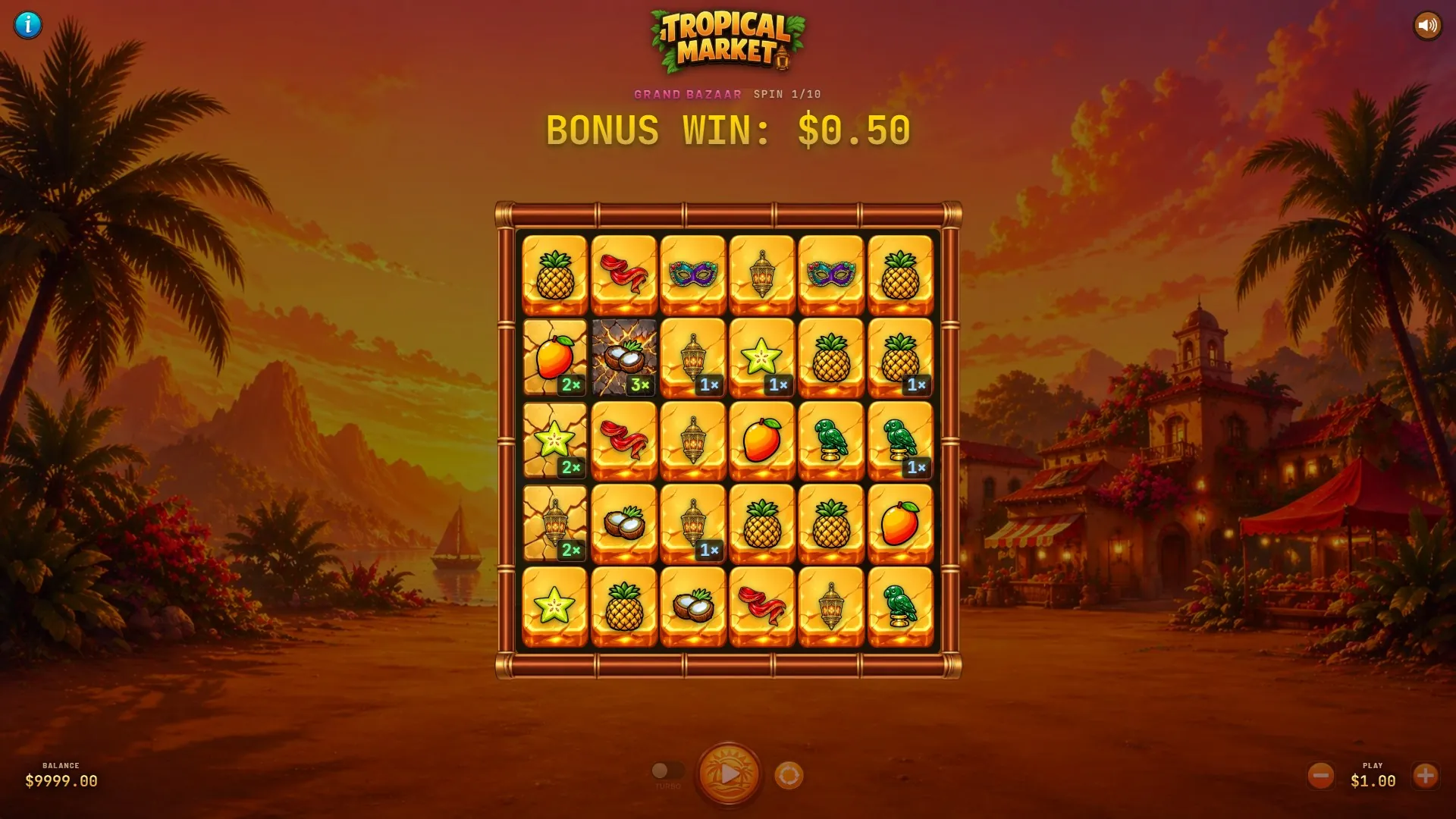 Tropical Market bonus round
